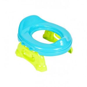 Olita de calatorie 2 in 1 pentru copii Malplay Blue, design ergonomic, portabila si pliabila, 17 x 25 x 27.5 cm imagine