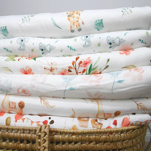 Perna clasica de dormit Bocioland pentru bebelusi si copii din bambus 30x40 cm Bellflowers imagine