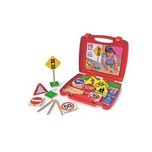 Set de 12 semne rutiere din lemn 30 cm imagine