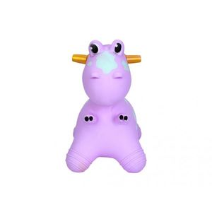 Jucarie gonflabila pentru copii Malplay Purple Dino, din cauciuc rezistent cu pompa inclusa, dimensiune 50 x 52 x 26 cm imagine