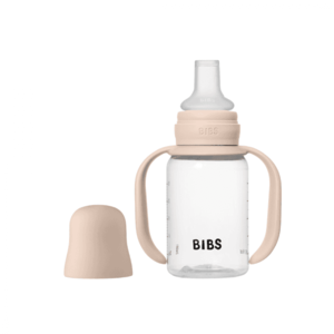 Set biberon tip Sippy Cup PP 150 ml cu cioc din silicon si sistem antipicurare Bibs Blush imagine