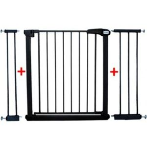 Poarta de siguranta din metal R-Sport S3 negru 79-115 cm imagine