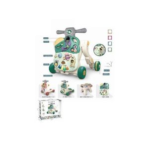 Antepremergator evolutiv pentru copii Malplay Green, cu lumini, sunete si angrenaje rotative, dimensiune 45 x 42 x 46 cm imagine