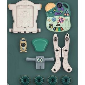 Antepremergator evolutiv pentru copii Malplay Pink, cu lumini, sunete si angrenaje rotative, dimensiune 45 x 42 x 46 cm imagine