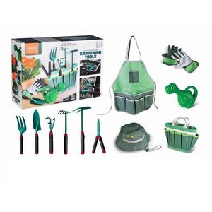 Set complet cu ustensile de gradinarit pentru copii Malplay, cu sort, palarie si geantuta de transport inclusa imagine