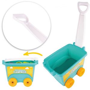 Set de joaca pentru copii Malplay, carucior cu accesorii pentru nisip si gradina imagine