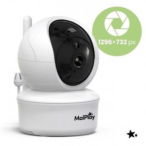 Camera suplimentara pentru supraveghere bebe, Malplay NannyEye Complex HD de 5.0, monitorizare inteligenta zinoapte, cu 8 melodii integrate, raza semnal 300m imagine
