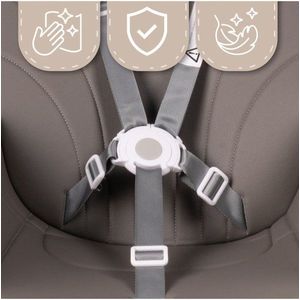 Scaun de masa pentru copii Malplay Grey, reglabil, multifunctional 3 in 1, cu centuri de siguranta, tavita detasabila si reglabila imagine