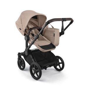 Carucior 2 in 1 pentru copii Bugaboo Donkey 6 Complete Black Desert Taupe, cu suspensii, spatar reglabil, maner ajustabil si pliere compacta imagine