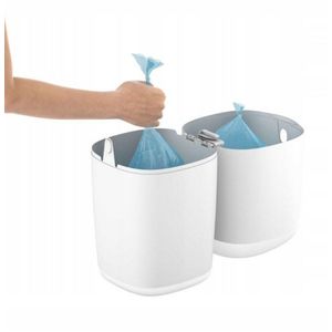 Cos ermetic pentru scutece Angelcare Classic Gri, capacitate pana la 128 scutece, usor de utilizat si curatat, cu 1 rezerva inclusa care blocheaza mirosurile, bacteriile si germenii imagine