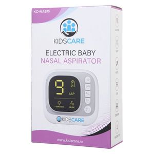 Aspirator nazal electric KidsCare, 9 trepte absorbtie, 4 varfuri, melodii pentru copii, lumina de veghe, acumulator inclus imagine