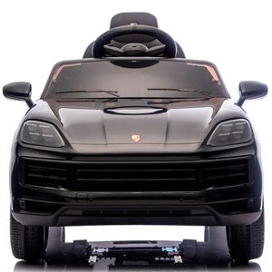 Masinuta electrica pentru copii Chipolino Porsche Cayenne Black cu suspensii, usi cu deschidere, greutate admisa 30 kg imagine