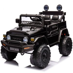Masinuta electrica pentru copii Chipolino Toyota FJ Cruiser Black, roti EVA cu suspensii, deschidere usi, greutate admisa 30 kg imagine