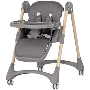 Scaun de masa pentru copii Chipolino Candy Shop Charcoal cu spatar reglabil in 3 pozitii, inaltime reglabila, 4 roti imagine