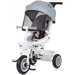Tricicleta pentru copii Chipolino Marathon Ash Grey cu sezut rotativ, suport picioare, maner reglabil, 2 cosulete, greutate admisa 25 kg imagine