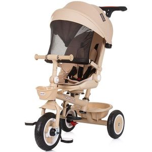 Tricicleta pentru copii Chipolino Marathon Macadamia cu sezut rotativ, suport picioare, maner reglabil, 2 cosulete, greutate admisa 25 kg imagine