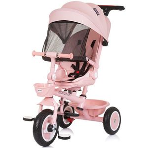 Tricicleta pentru copii Chipolino Marathon Flamingo cu sezut rotativ, suport picioare, maner reglabil, 2 cosulete, greutate admisa 25 kg imagine