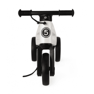 Bicicleta pentru copii Funny Wheels Rider SuperSport White Limited 2 in 1 fara pedale, 18+ luni, pneuri si manere de cauciuc, 2 nivele de reglaj pe inaltime, greutate admisa 25 kg imagine