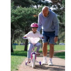 Bicicleta pentru copii Huffy Princess, 14 inch, cu roti ajutatoare, claxon, cosulet, varsta 4-6 ani, inaltimea 105-117 cm, scaun si ghidon reglabile pe inaltime, anvelope cu profil gros imagine