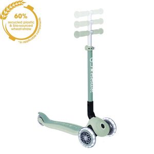 Trotineta pentru copii Globber Primo Fistic, ecologica, pliabila, cu roti LED, ghidon ajustabil pe 3 nivele, rulmenti ABEC 9 imagine