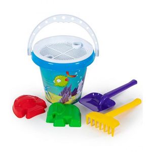 Galetusa din plastic cu 6 jucarii de nisip imagine