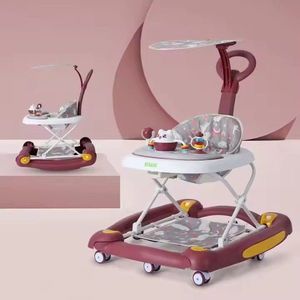 Premergator pentru bebelusi Little Mom, multifunctional cu maner parental, sistem de balansare, Muzica, roti silentioase, cu perna de sezut si copertina detasabila, dimensiune 54 x 17 x 86 cm, Red imagine