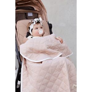 Set perna si patura din muselina pentru copii Twins Geometry bej imagine