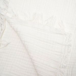 Patura din muselina Twins Brezzy cu 4 straturi, 120x100 cm alb imagine