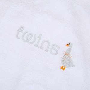 Halat de baie din bumbac pentru copii Twins alb marimea 86-92 imagine