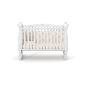 Patut din lemn masiv de fag LD15 pentru copii, 120x60 cm, 0-4 ani, cu sina pentru dentitie, inaltimea saltelei reglabila si laterala detasabila imagine