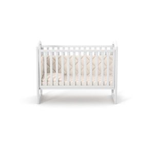 Patut din lemn masiv de fag LD6 pentru copii 0-4 ani, 120x60 cm, LD6, cu sina pentru dentitie, inaltimea saltelei reglabila si laterala detasabila imagine