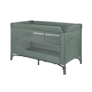Patut pentru copii KikkaBoo So Gifted Green cu pliere compacta, doua nivele, geanta de transport, usita laterala cu fermoar imagine