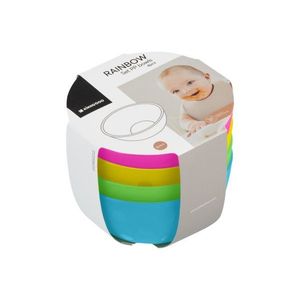 Set 4 boluri pentru copii KikkaBoo Raimbow, fara BPA, capacitate 300 ml imagine