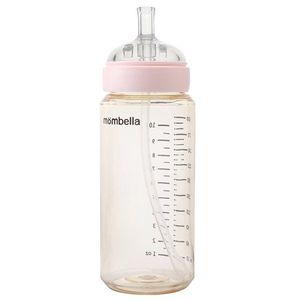 Biberon anti-colici Mombella 300 ml cu tetina din silicon L, flux rapid 6-9 Luni Old Rose imagine