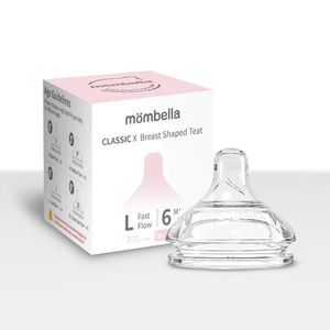 Tetina biberon Classic anti-colici Mombella, flux rapid L, 6 Luni + imagine
