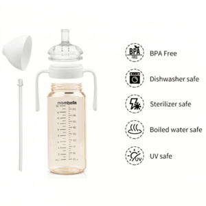 Maner ergonomic pentru biberon de tranzitie Mombella Classic Ivory imagine