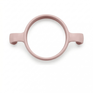 Maner ergonomic si pai pentru biberon 300 ml Mombella Breast Like Old Rose imagine