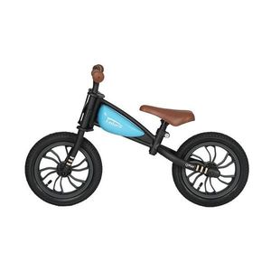 Bicicleta fara pedale QPlay Feduro Albastru Balance bike, roti 12 inch gonflabile, sa ajustabila din piele ecologica, varsta 3-6 ani imagine