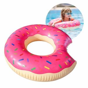 Colac gonflabil tip gogoasa, colac piscina decor dulce, plutitor apa adulti si copii, model colorat cu glazura si bombonele, 29 cm diametru interior imagine