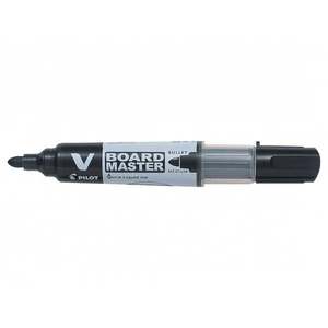 Marker pentru tabla, Pilot, Medium, Bullet, VBoard Master, Negru imagine