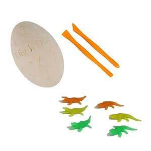 Kit excavare ou de crocodil, Crazoo, Glow in the dark imagine