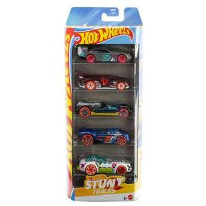 Set 5 masinute Hot Wheels, Stunt Tracks, JKG07 imagine