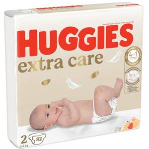 Scutece Huggies, Extra Care Mega, Nr 2, 3-6 kg, 82 buc imagine