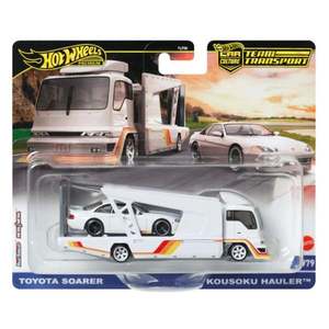 Transportator cu masinuta Hot Wheels, Toyota Soarer si Kousoku Hauler, JBM32 imagine