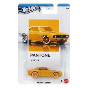 Masina metalica, Hot Wheels, Silver Series, Pantone 13, Chevrolet 69 Copo Camaro, 1: 64, JKY50 imagine