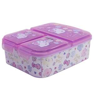 Caserola pentru pranz cu 3 compartimente, Hello Kitty imagine