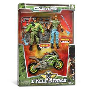 Set 2 figurine si vehicul militar, Lanard, The Corps Universe, Ghost-Mirage imagine