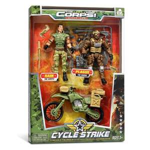 Set 2 figurine si vehicul militar, Lanard, The Corps Universe, Rain-Prague imagine