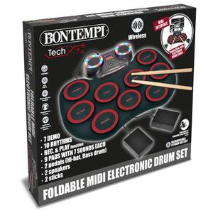 Set de tobe electronice portabile si pliabile, Bontempi Tech imagine