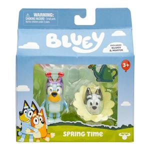 Set de joaca cu 2 figurine, Bluey, Spring Time, Bluey si Muffin imagine